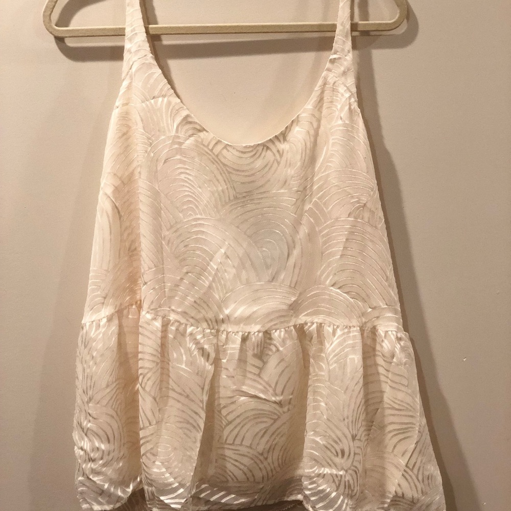 NEW WITH TAGS- Cream High Low Tank Top